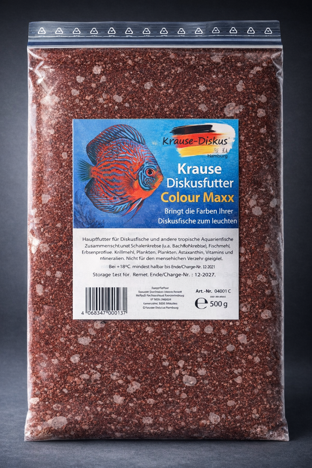 Krause Diskusfutter Colourmaxx: Farbbooster: 500g Flachtafel NEU!