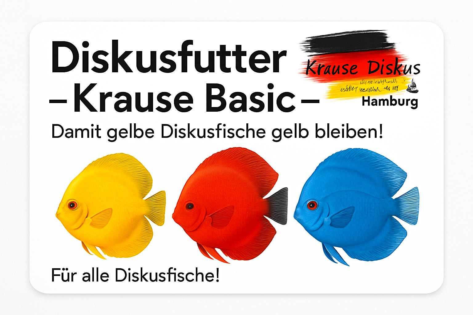 Krause Diskusfutter Basic: damit gelbe Diskusfische gelb bleiben: 500g Flachtafel NEU!