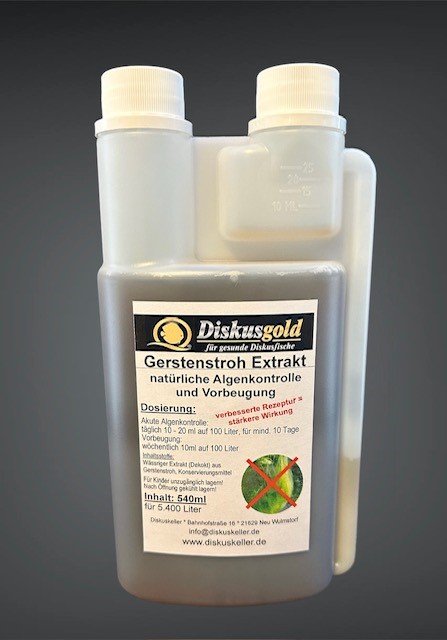 Diskusgold natürliche Algenkontrolle - Gerstenstrohextrakt: 540ml für 5400 L Aquariumwasser
