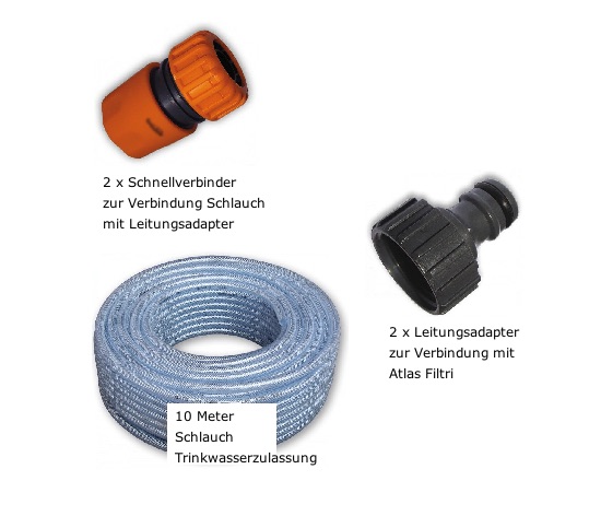 Schlauch und Verbinderset