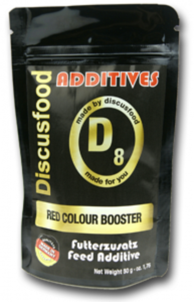 Additiv D8 – Red Color Booster 50g von Discusfood Futterzusatz verstärkt Farben Rot Gelb