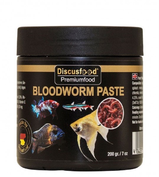 Bloodworm Paste 200g von Discusfood - Mückenlarven Paste