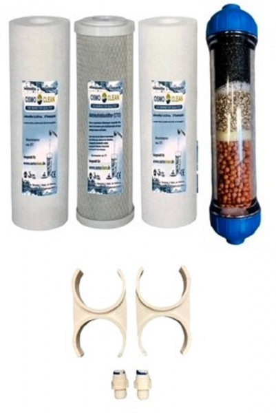 Filtersatz für 5-stufige Gesundheits - Osmoseanlage 10 Zoll mit Anschluss - Set