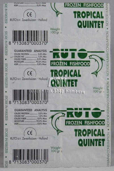 RUTO's Tropical-Quintett Blister-Verpackung 100g