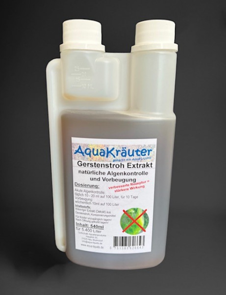 natürliche Algenkontrolle - Gerstenstrohextrakt: 540ml für 5400 Liter Aquariumwasser